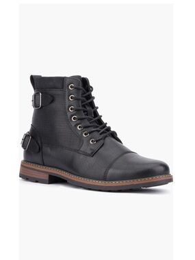 RESERVE FOOTWEAR Emmett CapToe Boot Black With Tan Accent Men’s Size 10